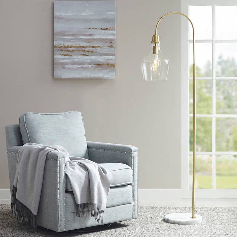 Sleek Marble Arch Floor Lamp