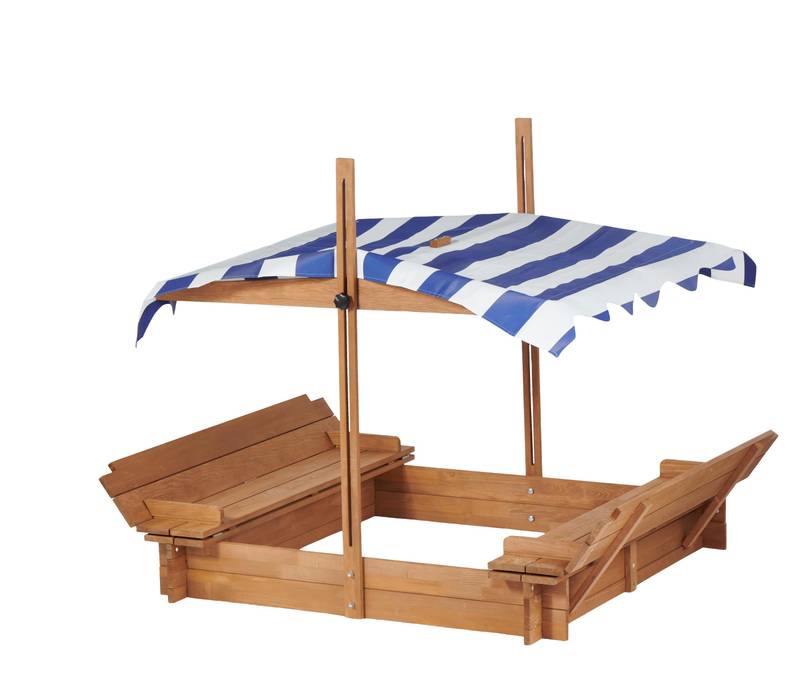 Magic Sand Playground with Adjustable Cover and Cozy Benches