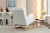 Cozy Ivory Teddy Rocking Chair
