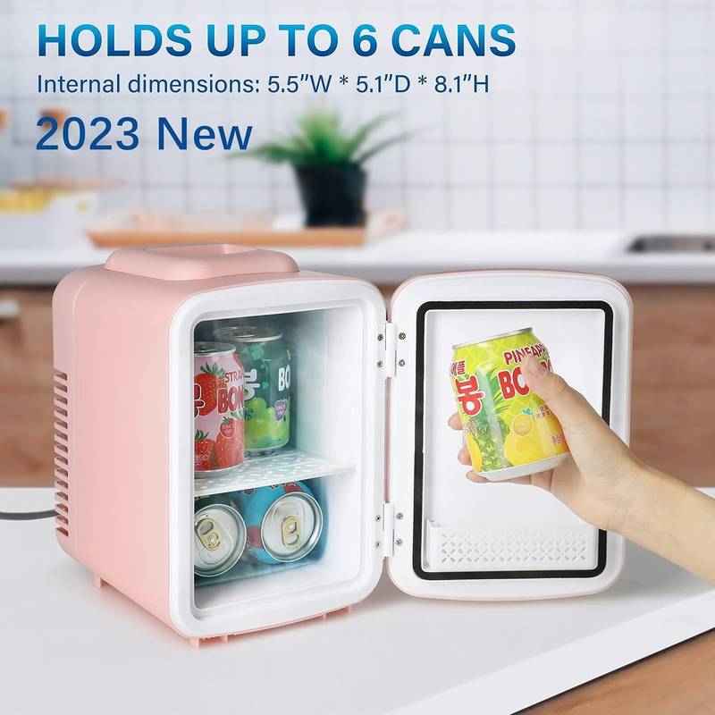 Chic Pink Portable Cooler & Warmer for Skincare and Snacks