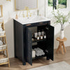Charming Vintage Bathroom Vanity with Ceramic Sink and Soft-Close Doors