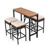 Charming Acacia Outdoor Bistro Set with Cushions