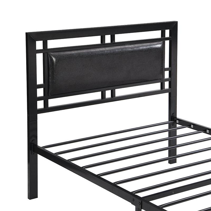 Sleek Black Twin Metal Bed Frame
