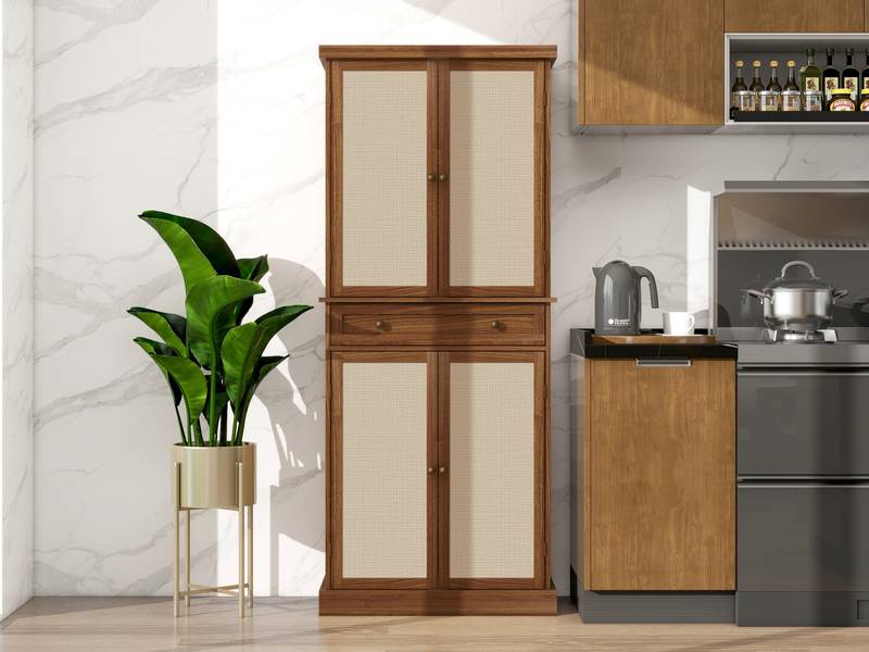 Versatile Storage Cabinet with Adjustable Shelves and Drawer