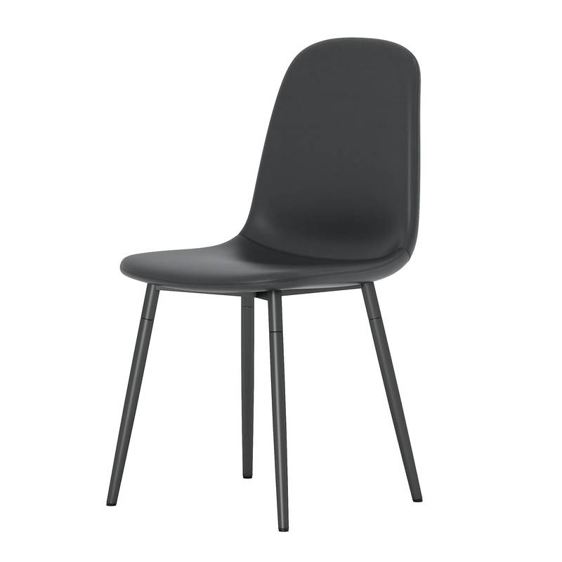 Sleek Black Dining Chair Set - Modern Comfort in Every Seat!