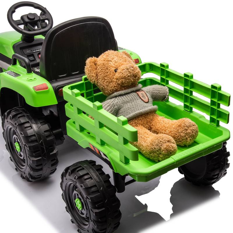Electric Adventure Tractor with Trailer for Kids