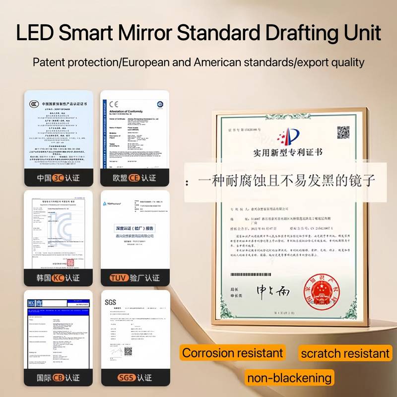 Elegant Round Corner Full Body Mirror - Stylish & Safe for Any Room