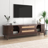 Chic Rattan TV Stand - Modern Farmhouse Style