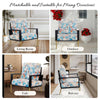 Chic Retro Floral Velvet Armchair with Gold Accents