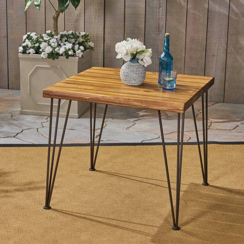 Zion Wood & Metal Blend Table