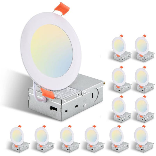 Slim Color-Changing LED Recessed Lights – Easy Dimming for Every Room