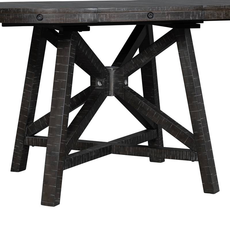 Retro Chic Dining Set with Expandable Table and Cozy Chairs