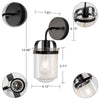 Modern Clear Glass Sconce - Stylish Indoor Light for Any Room