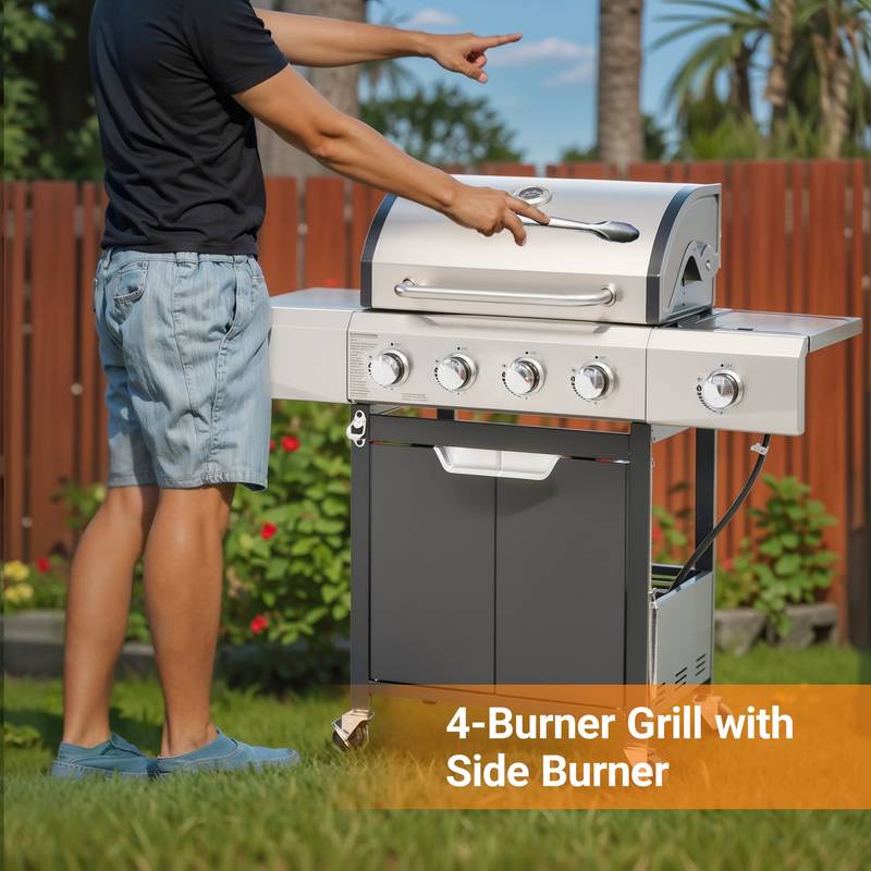 SizzlePro Outdoor 4-Burner Grill