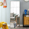 Chic Gray Full-Length Dressing Mirror