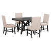 Retro Chic Dining Set with Expandable Table and Cozy Chairs