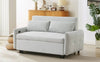 Light Blue Sleeper Sofa with USB Ports and Pillows