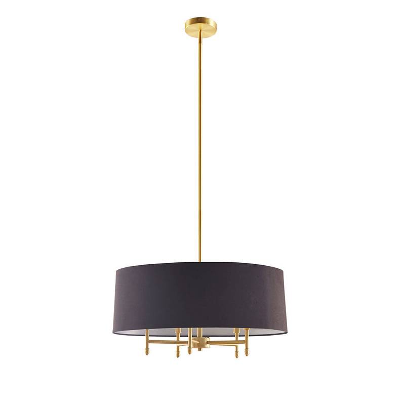 Chic Black Drum Chandelier