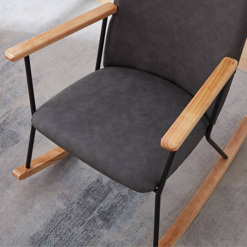 Cozy Rocking Chair with Adjustable Headrest