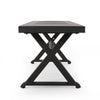 Vintage Black Outdoor Dining Bench
