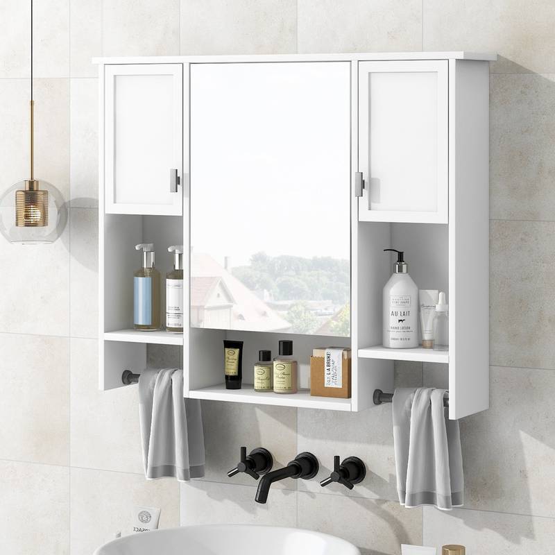 Sleek Wall-Mounted Bathroom Storage & Mirror Cabinet