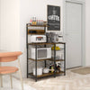 Chic Kitchen Helper: Rustic Bakers Rack with Power Outlet & USB Charger