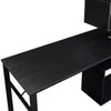 Versatile L-Shaped Home Office Desk with Rolling Bookshelf