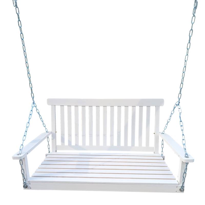Cozy Hanging Porch Swing with Armrests