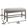 Grayson Dark Gray Storage Bench