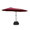 Vibrant Double-Sided Patio Umbrella with Base