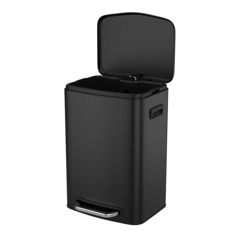 Sleek Step Can with Soft Close & Free Bags - Black Stainless Steel