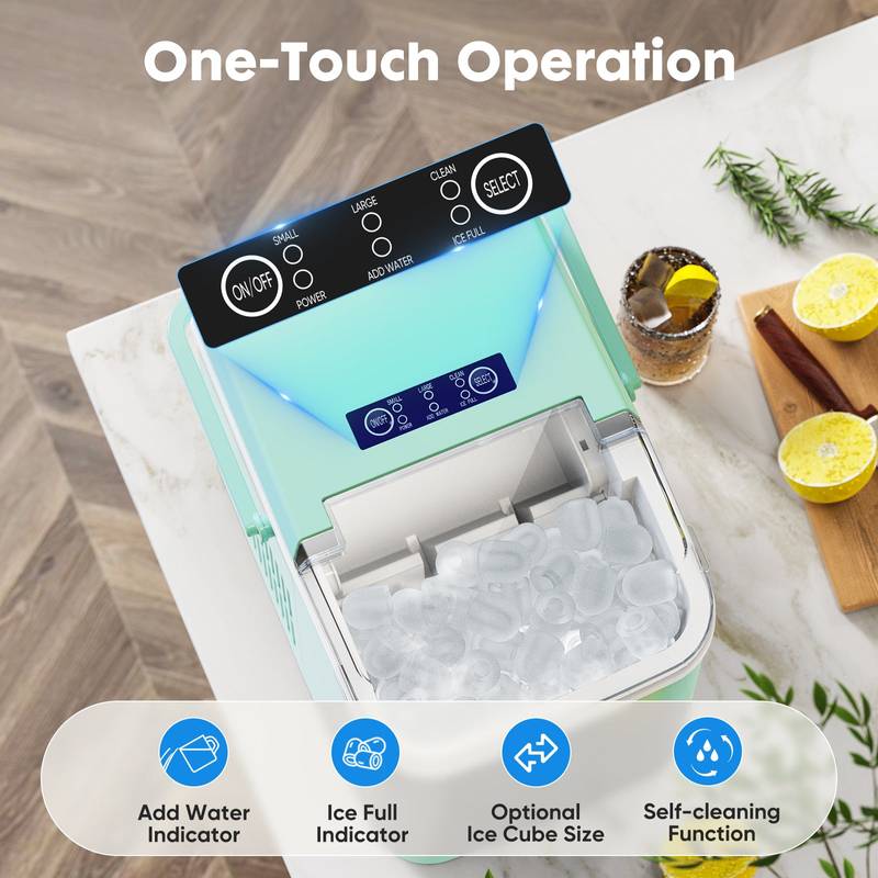 Chill Buddy: Green Portable Ice Maker
