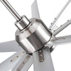 Sleek Brushed Nickel LED Ceiling Fan with Silver Blades