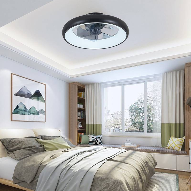 Smart LED Ceiling Fan Light – Dimmable & Color Adjustable with App & Remote Control