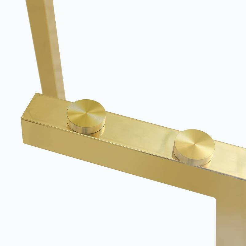 Chic Gold-Base Glass Dining Table – Perfect for Home & Office Gatherings!