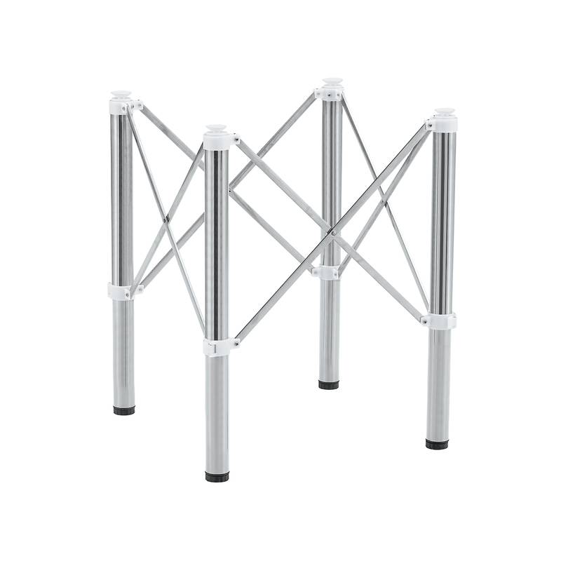 Compact Silver Folding Table Frame