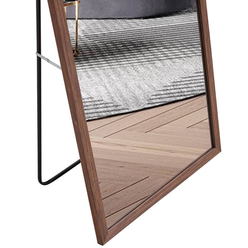 Elegant Wooden Framed Full-Length Mirror