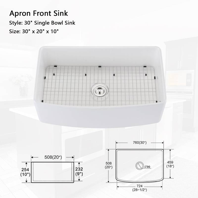 Charming Farmhouse Apron Front Kitchen Sink