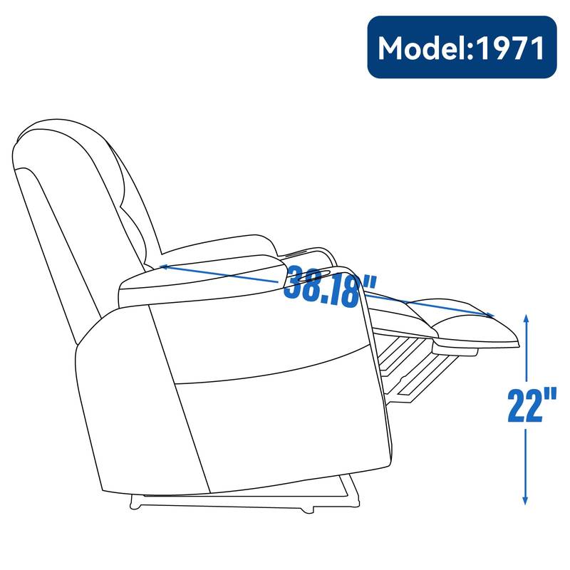 CozyLift Massage Recliner for Seniors - Plush Comfort with Heat and USB Charging