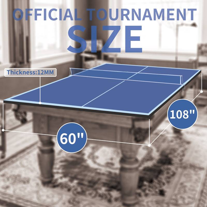 Blue Foldable Ping Pong Table Top for Indoor Fun