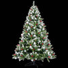 Cozy Flocked Pine Christmas Tree with Berries and Cones