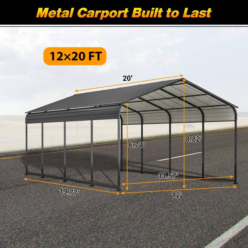 All-Weather Carport Shelter – Heavy Duty Protection for Your Vehicle!