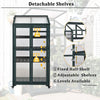 EasyMove Greenhouse: Portable Wooden Oasis with Adjustable Shelves