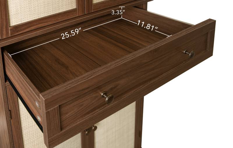 Versatile Storage Cabinet with Adjustable Shelves and Drawer