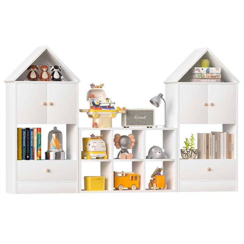Cozy House Bookshelf for Kids: Fun Storage for Books and Toys!