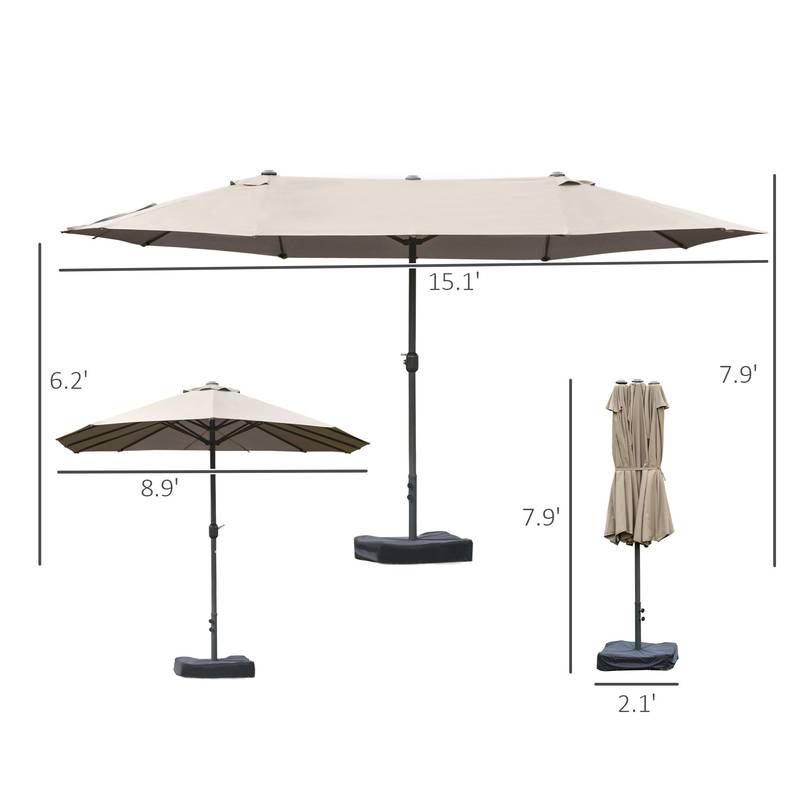 Sunny Shade Double-Sided Patio Umbrella