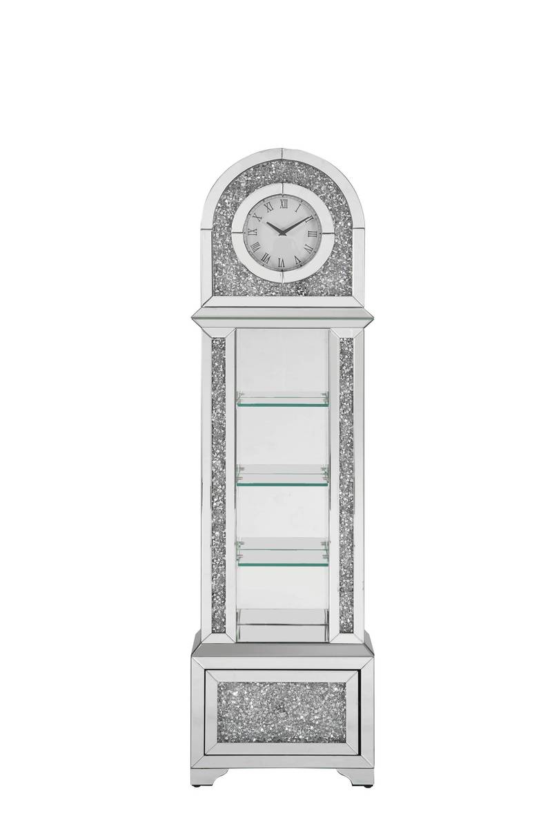 Noralie LED Grandfather Clock with Faux Diamond Accents