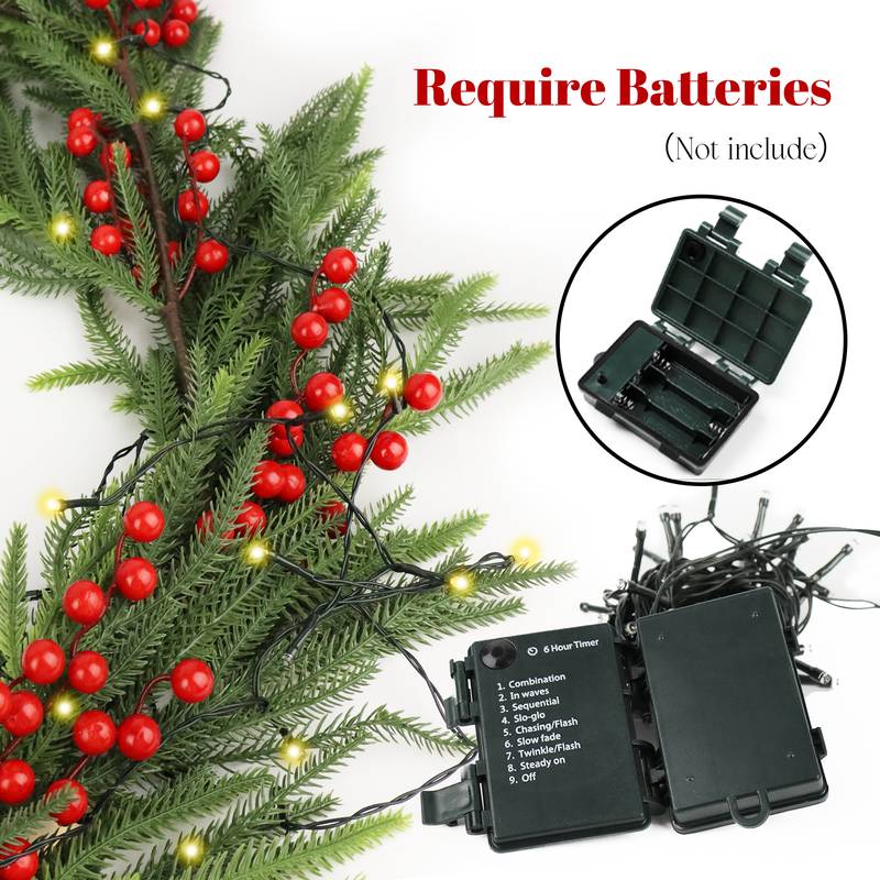 Glowing Faux Spruce Garland