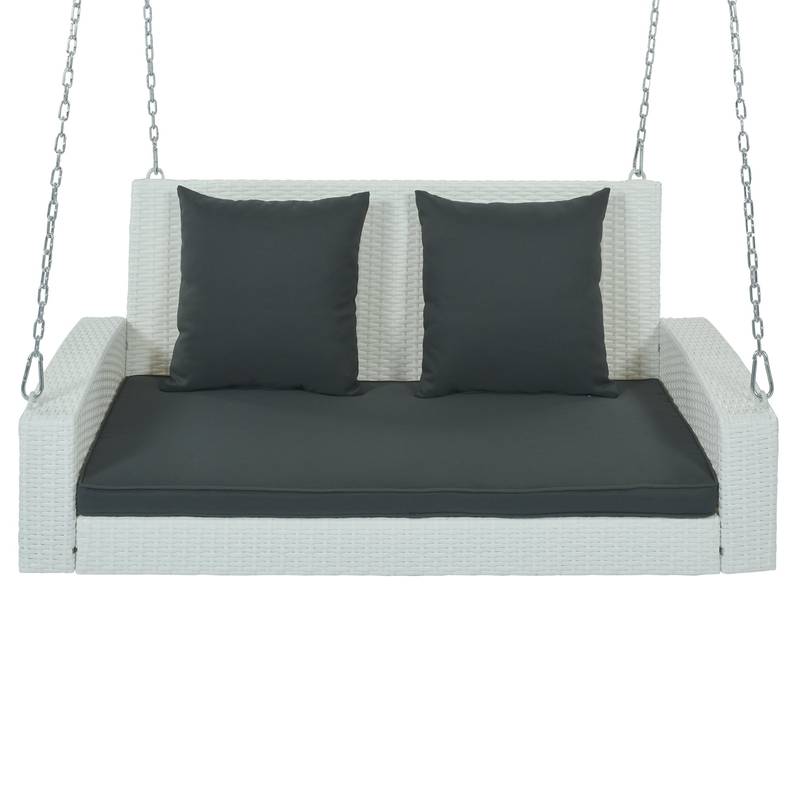 Cozy Wicker Swing for Two