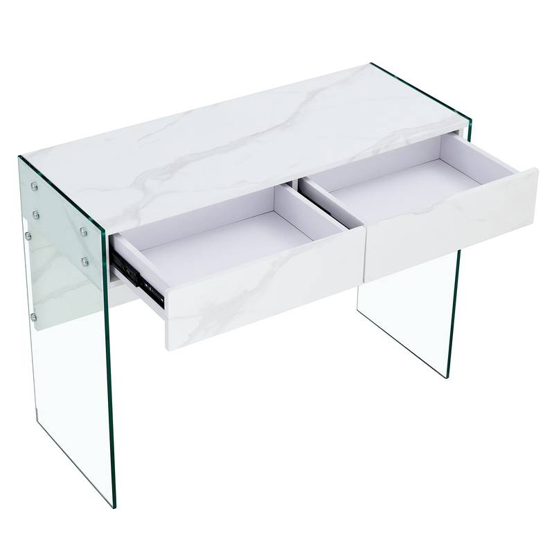 Eco-Friendly Minimalist Dresser & Desk with Double Drawers